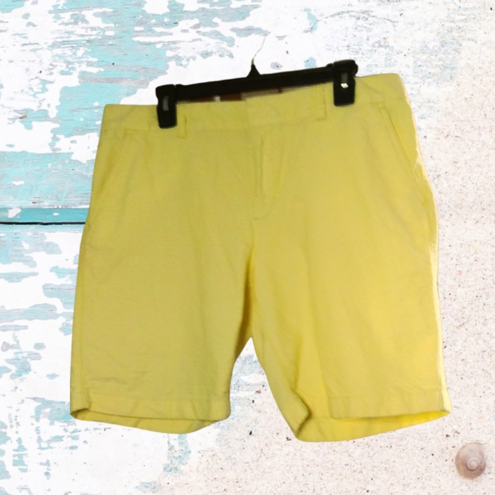 TOMMY HILFIGER WOMEN'S YELLOW SHORTS